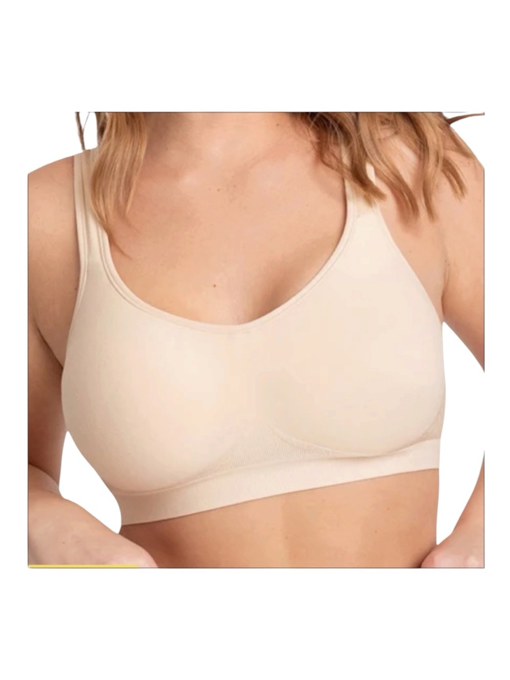 Shapermint Essentials Everyday Comfort Straps Wireless Shaping Bra Chai Sz L